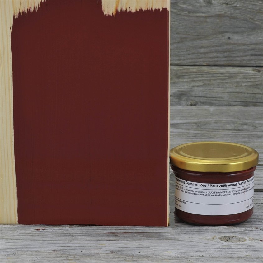 Allbäck pellavaöljymaali Vanha Punainen 2 dl