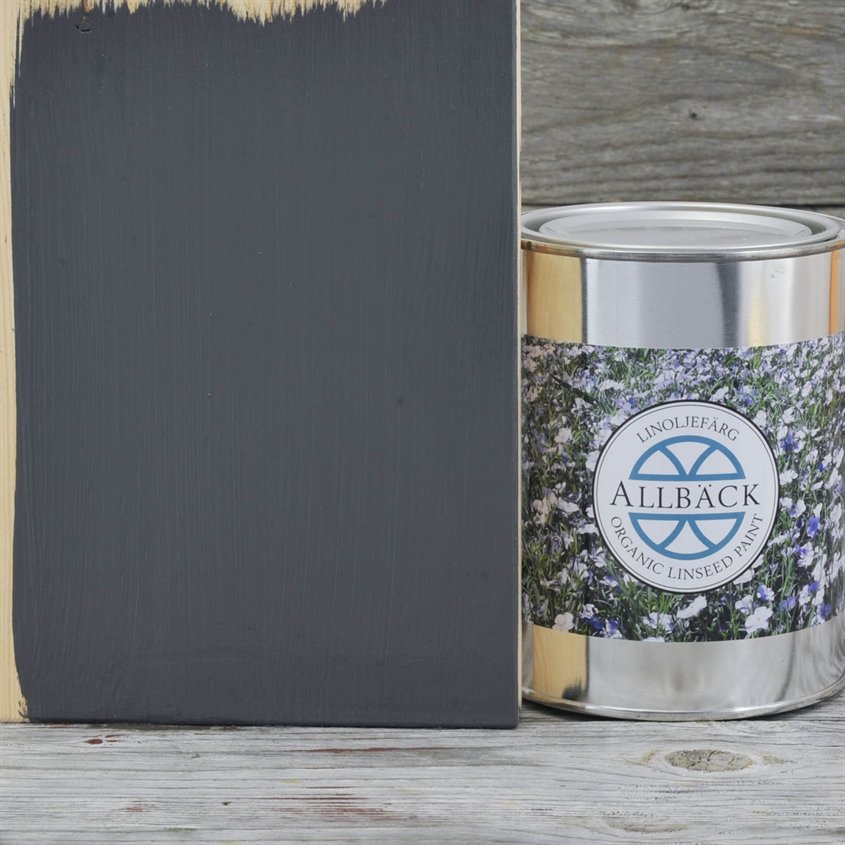Allbäck pellavaöljymaali Grafiitinharmaa 1 l