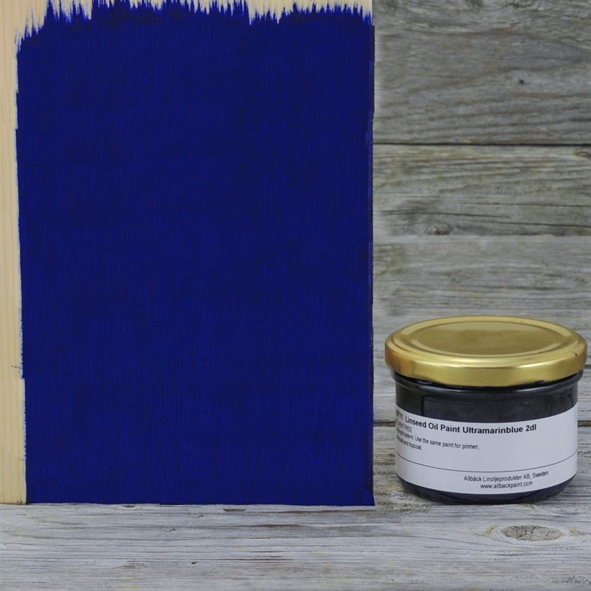 Allbäck pellavaöljymaali Ultramariininsininen 2 dl