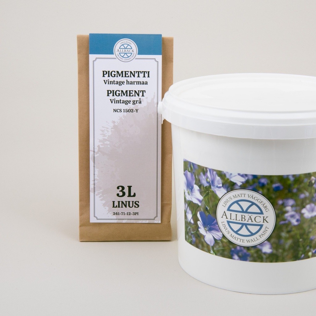 Täysmatta emulsiomaali Linus 3L, Vintage harmaa