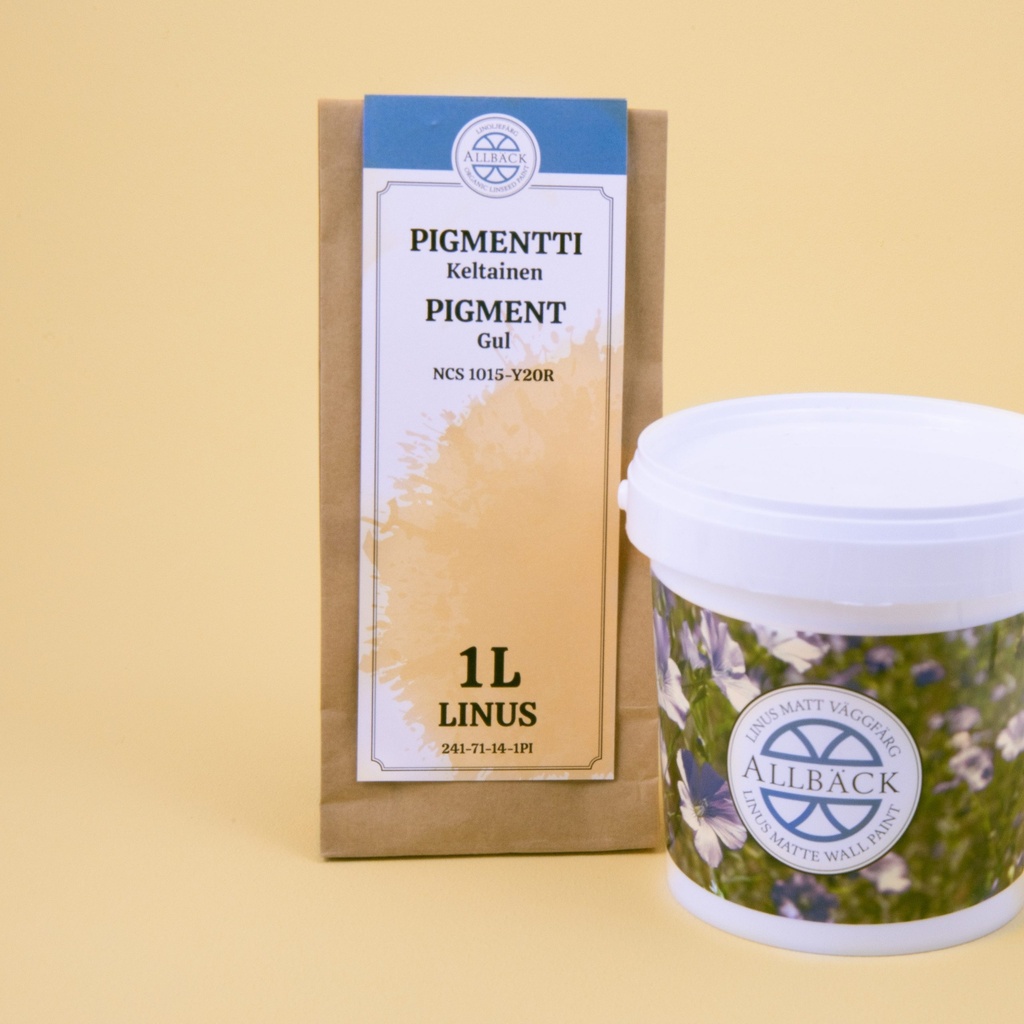 Täysmatta seinä- ja kattomaali, Linus 1 l. Keltainen.