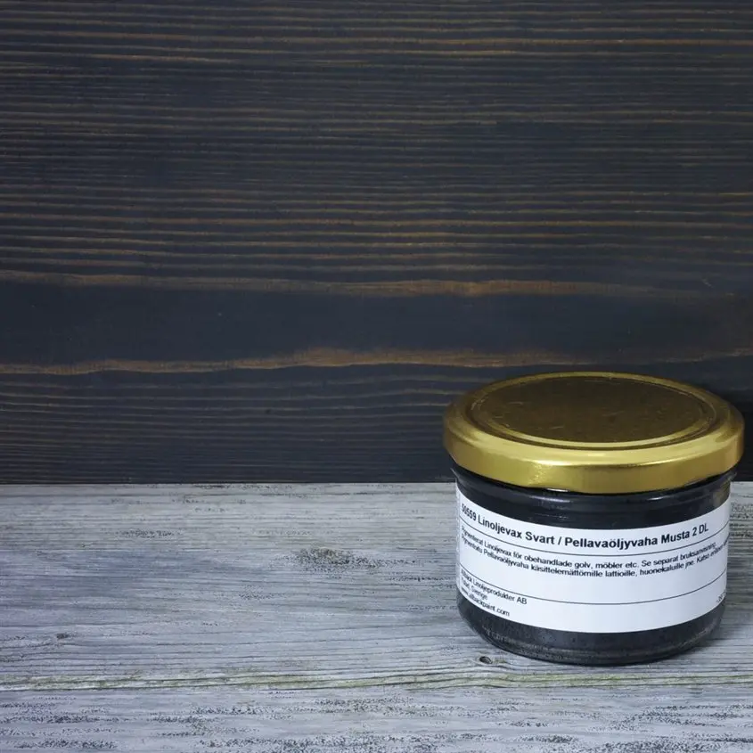 Pellavaöljyvaha Musta 2dl