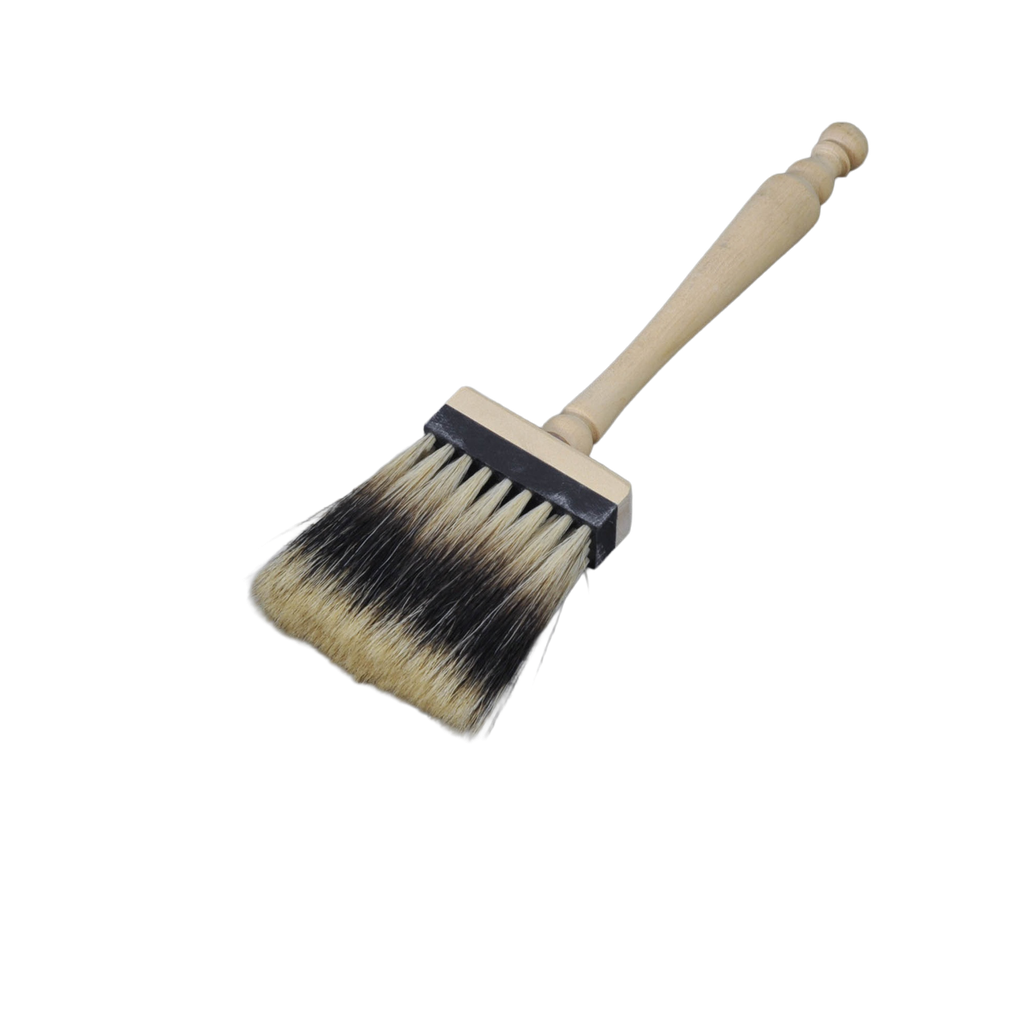 Häivin käsinsidottu mäyränkarvasta Käsittelemätön koivuvarsi lev 62 mm paksuus 20 mm