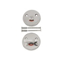 WC-lukon pintahelat, pyöristetty reuna. Niklattu messinki.