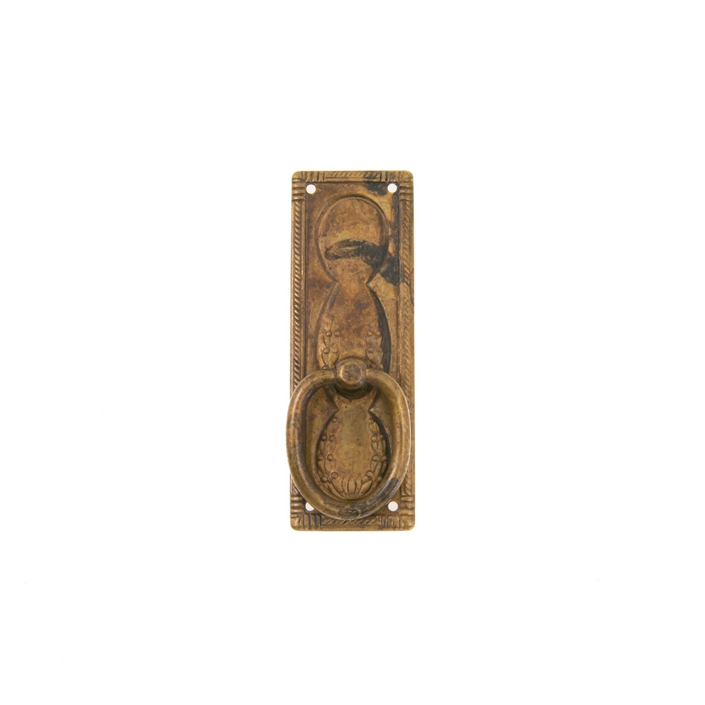 Kaapin vedin 1900-luvun malli, 34x97mm, patinoitu messinki.