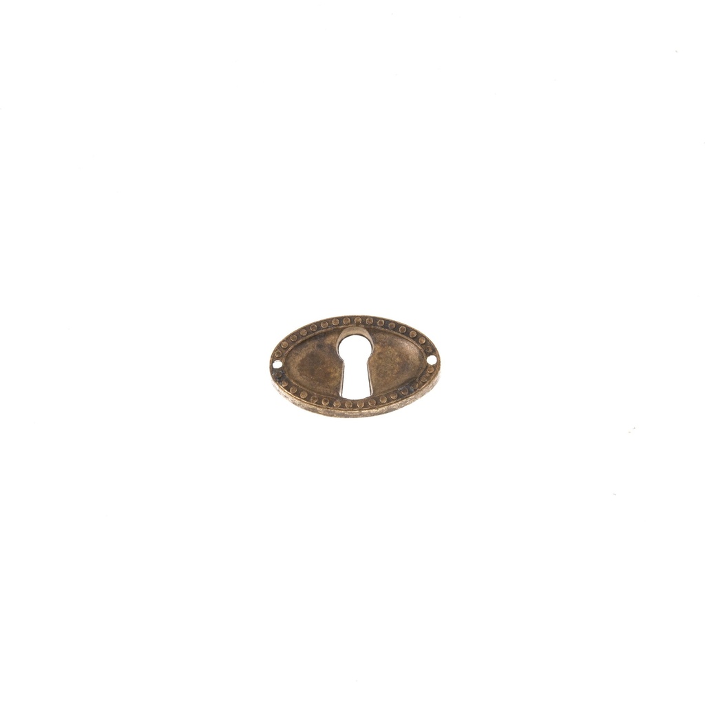 Avainkilpi pilkkuraita vaaka, 35x22mm, patinoitu messinki.