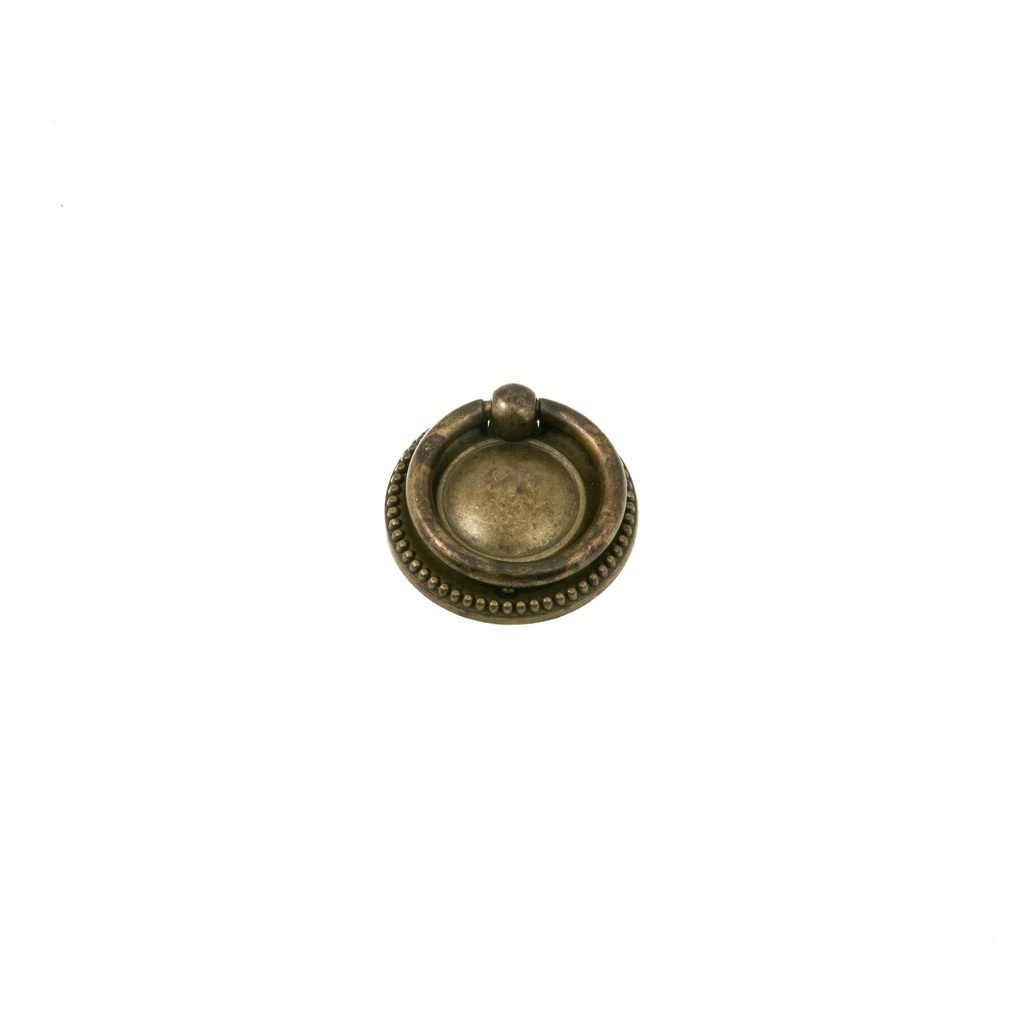 RENGAS POHJALEVYLLÄ, 40MM PATINOITU MESSINKI