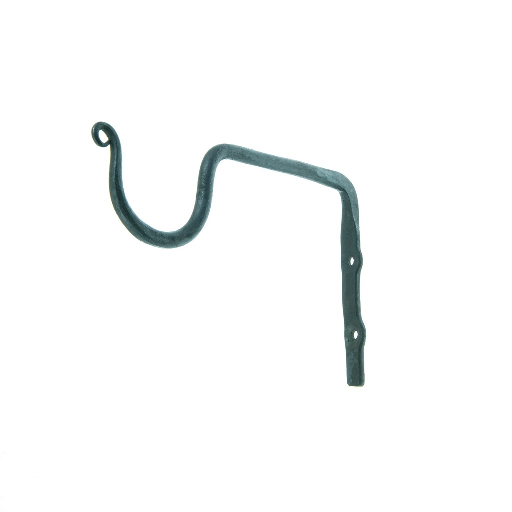 Seinäkoukku ruuvikiinnityksellä, 160mm. Öljypoltettu.