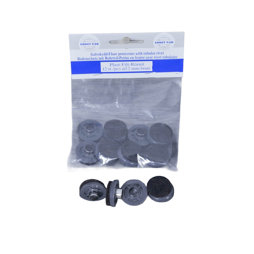 Huonekalutassut holkkiniitti Halkaisija 37 mm ruskea 4 kpl/pakkaus