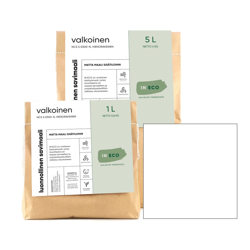 Valkoinen 10L Savimaali