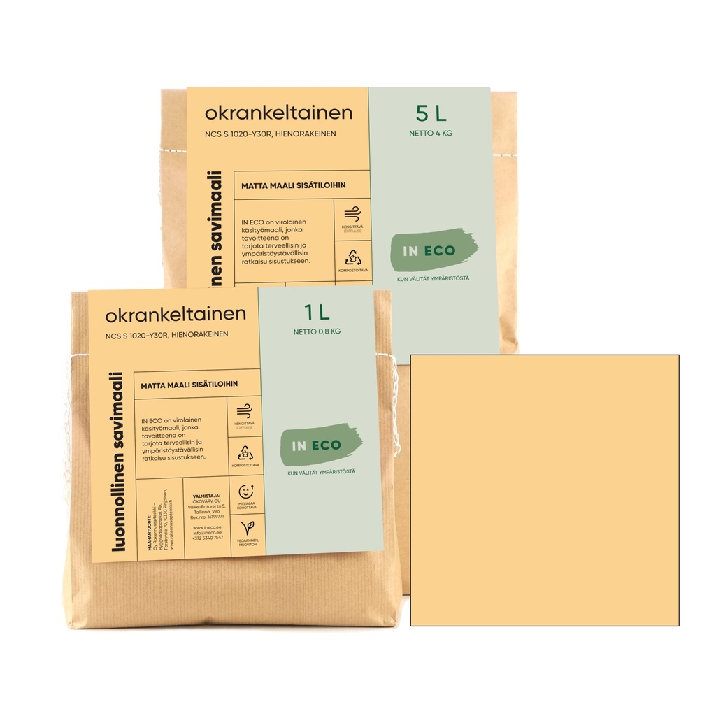 Okrankeltainen 10L Savimaali