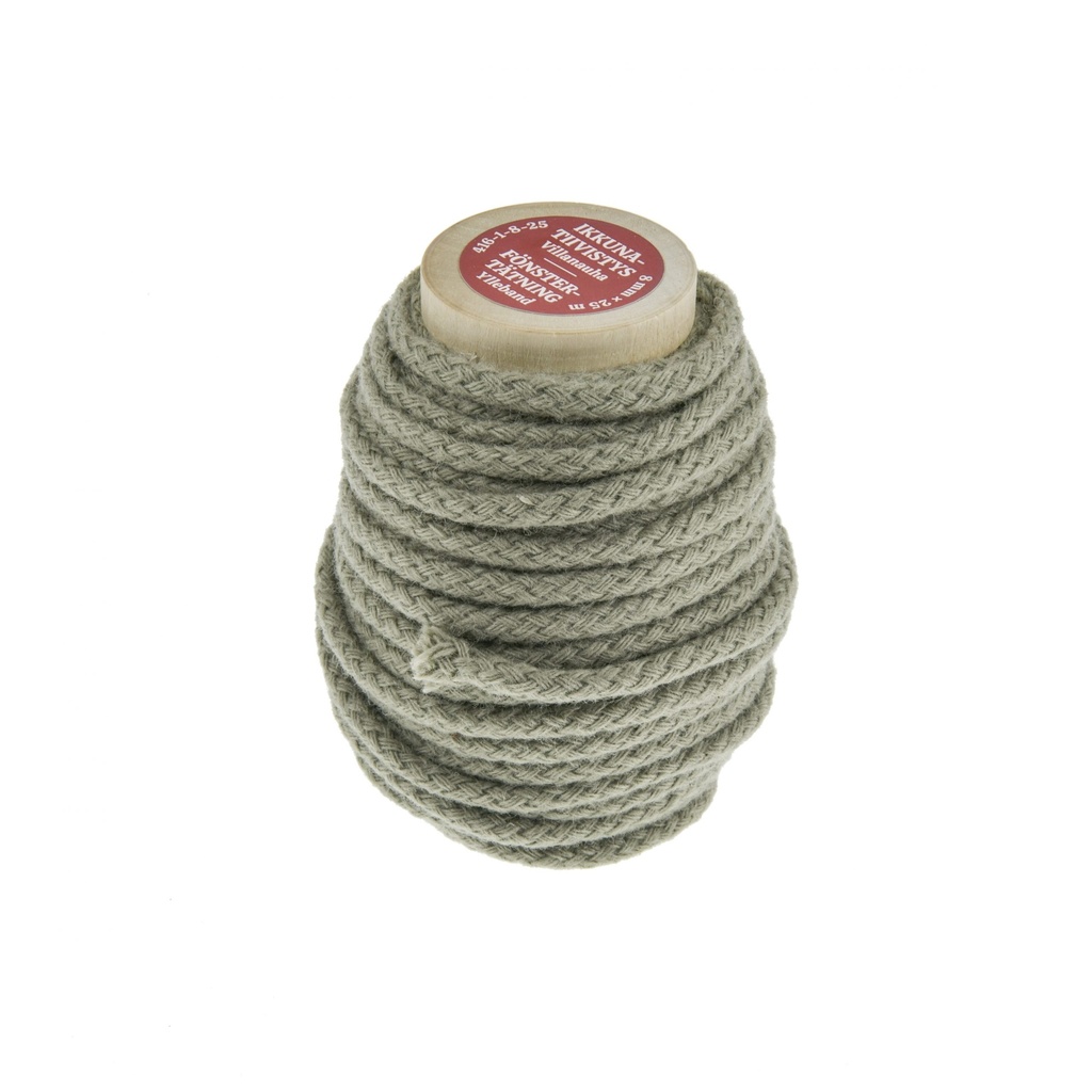 Ikkunatiivistenauha 100% villaa 8 mm, 25 m rullassa