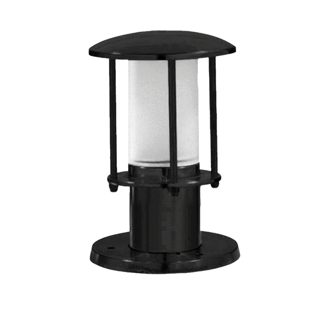 Ulkovalaisin pylväs matala musta mess, Agelux