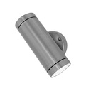 Kohdevalaisin tupla, Ø60mm, korkeus 165mm, niklattu messinki, GU10, IP44, Max 35W, Agelux.