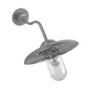 Tallivalaisin varrella, kaula, niklattu messinki, 230x180mm, E27, IP53, Max 60W, Agelux.