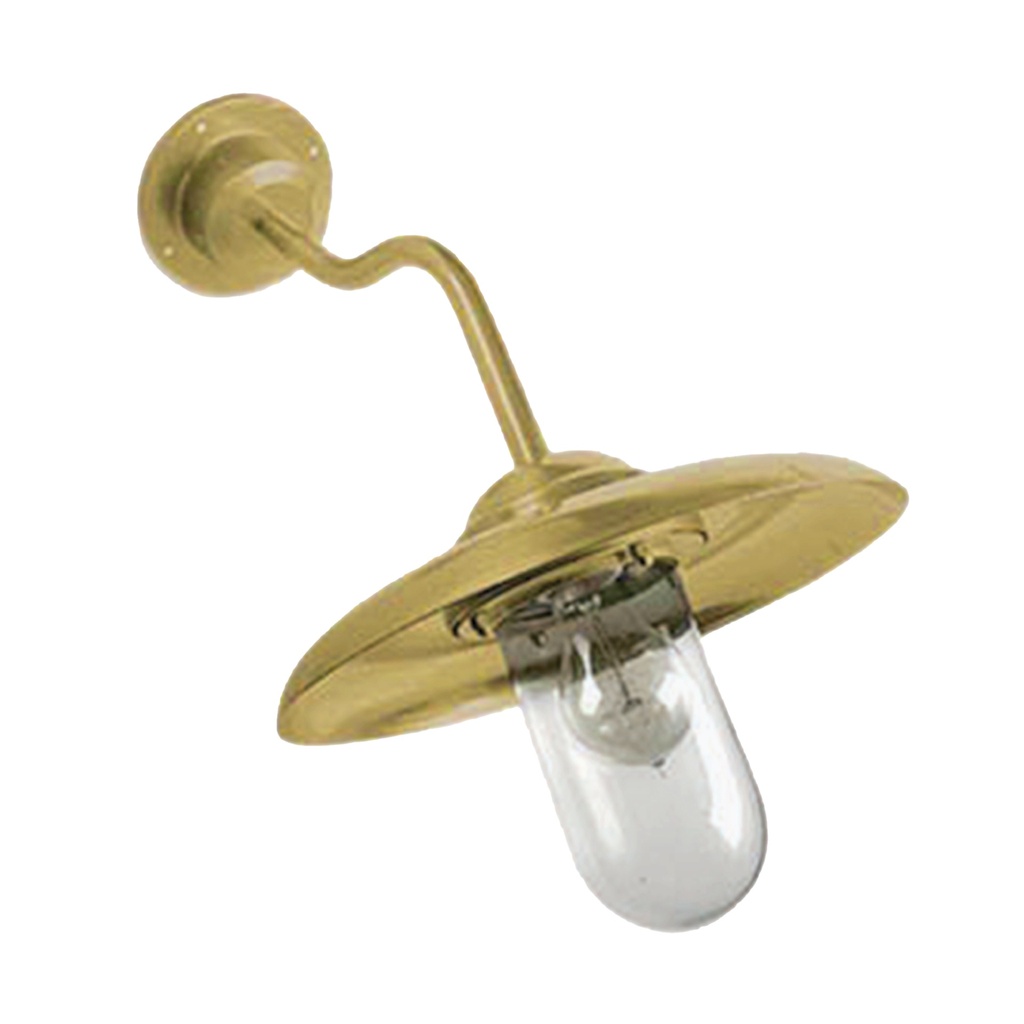 Tallivalaisin varrella, kaula, messinki, 230x180mm, E27, IP53, Max 60W, Agelux.