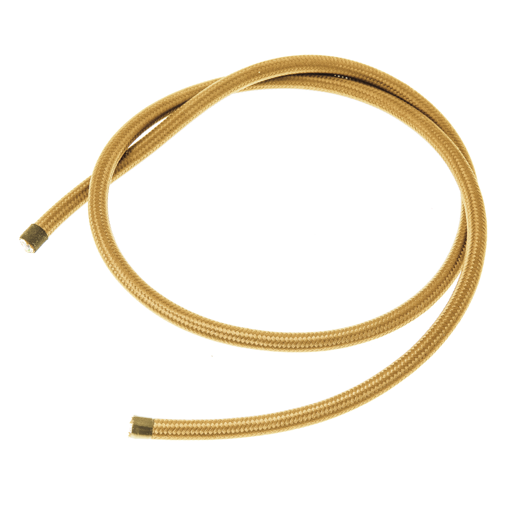 Valaisinjohto 4m. 3x0,75 kulta pyöreä tekstiili.