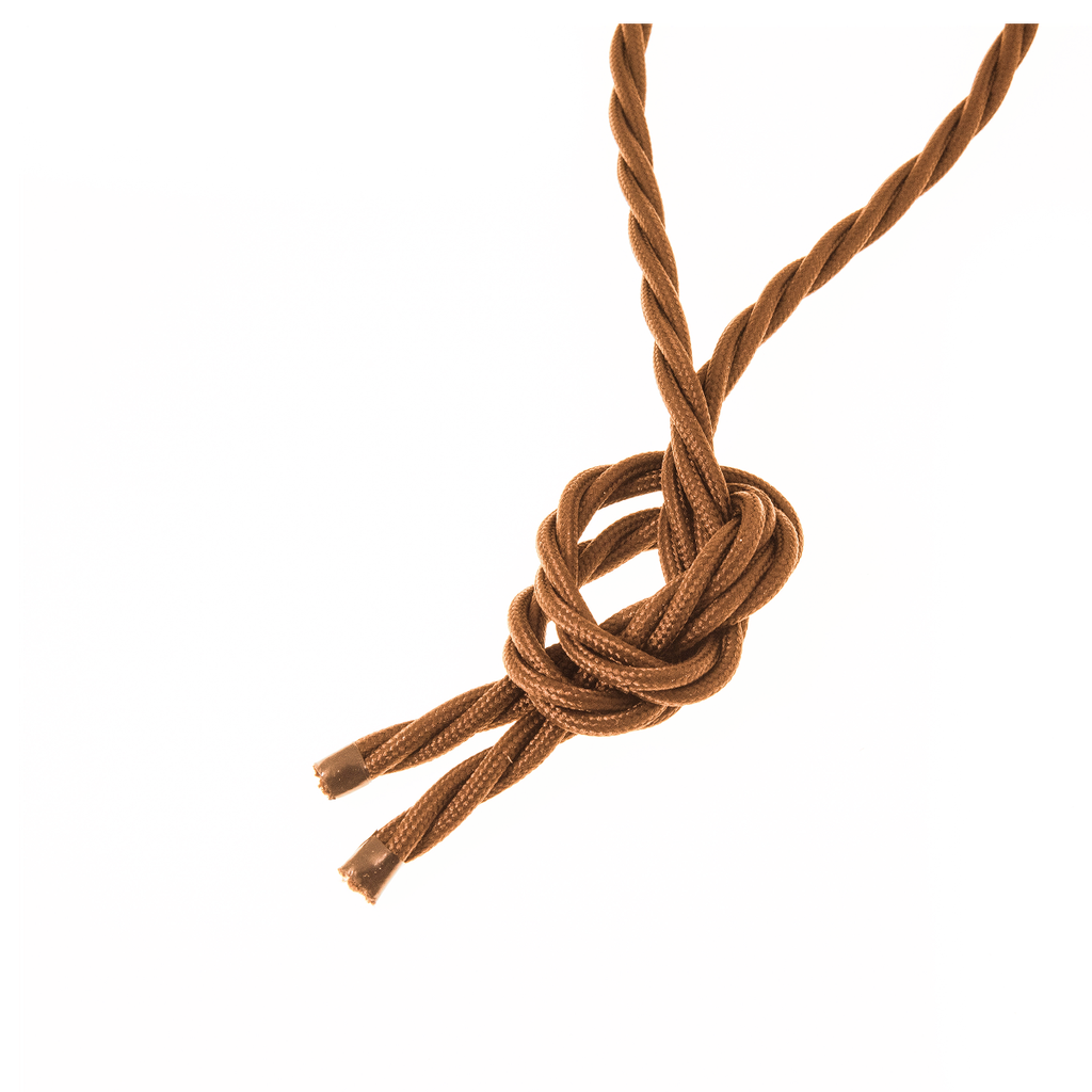 Asennusjohto 50m. 3x1,5 vaaleanruskea punottu tekstiili.