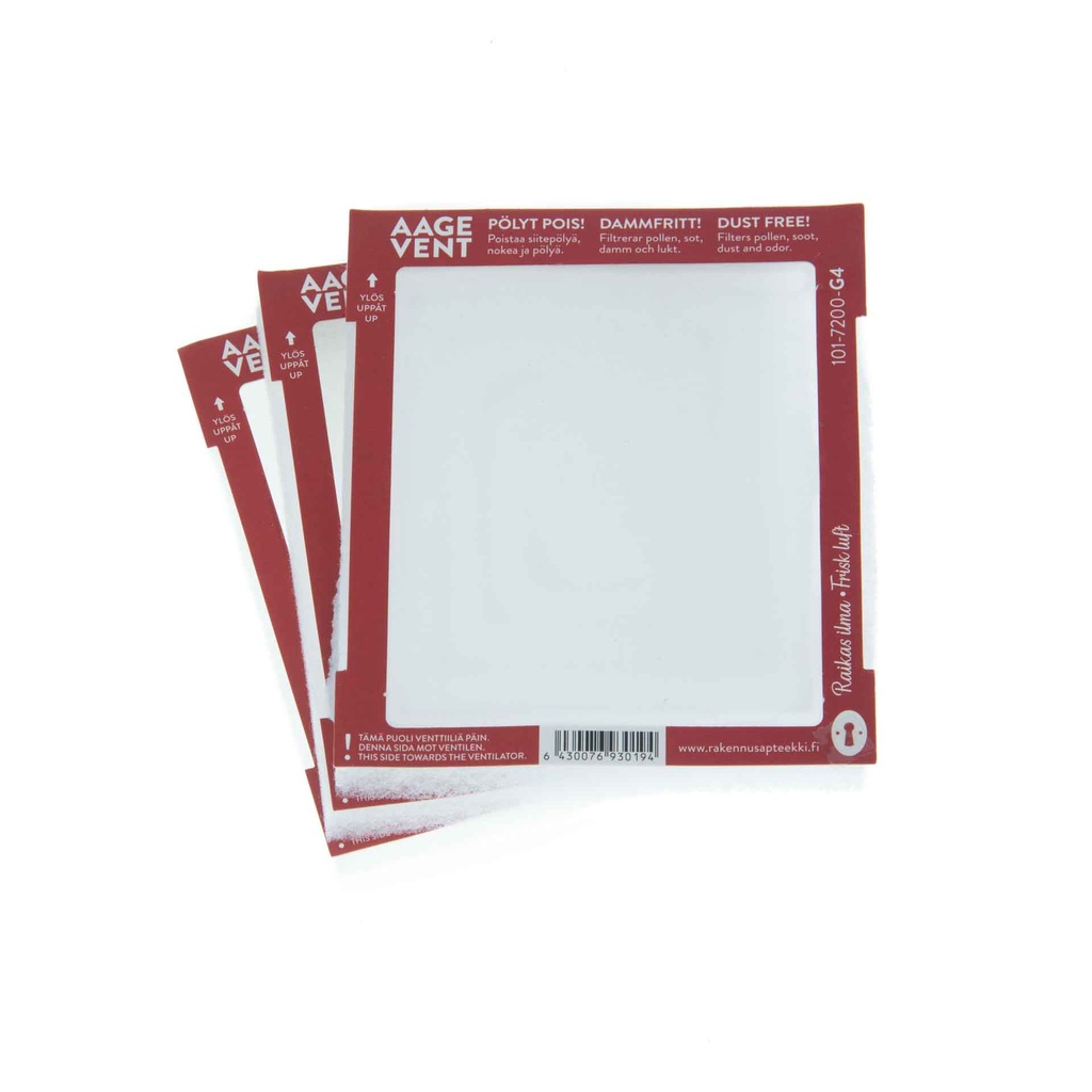 AAGE Vent Pölyt pois, 3kpl. Suodatin paketti.