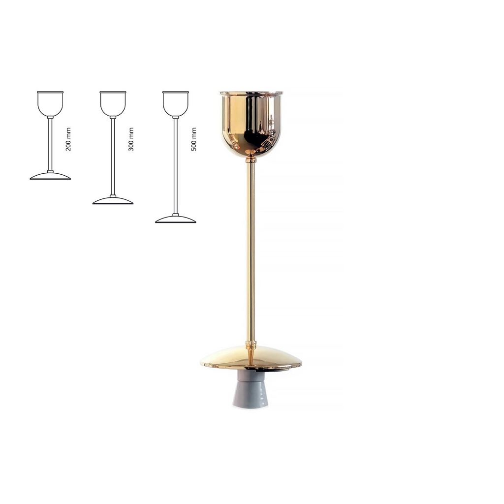 Lamplab valaisinrunko 50 cm, messinki