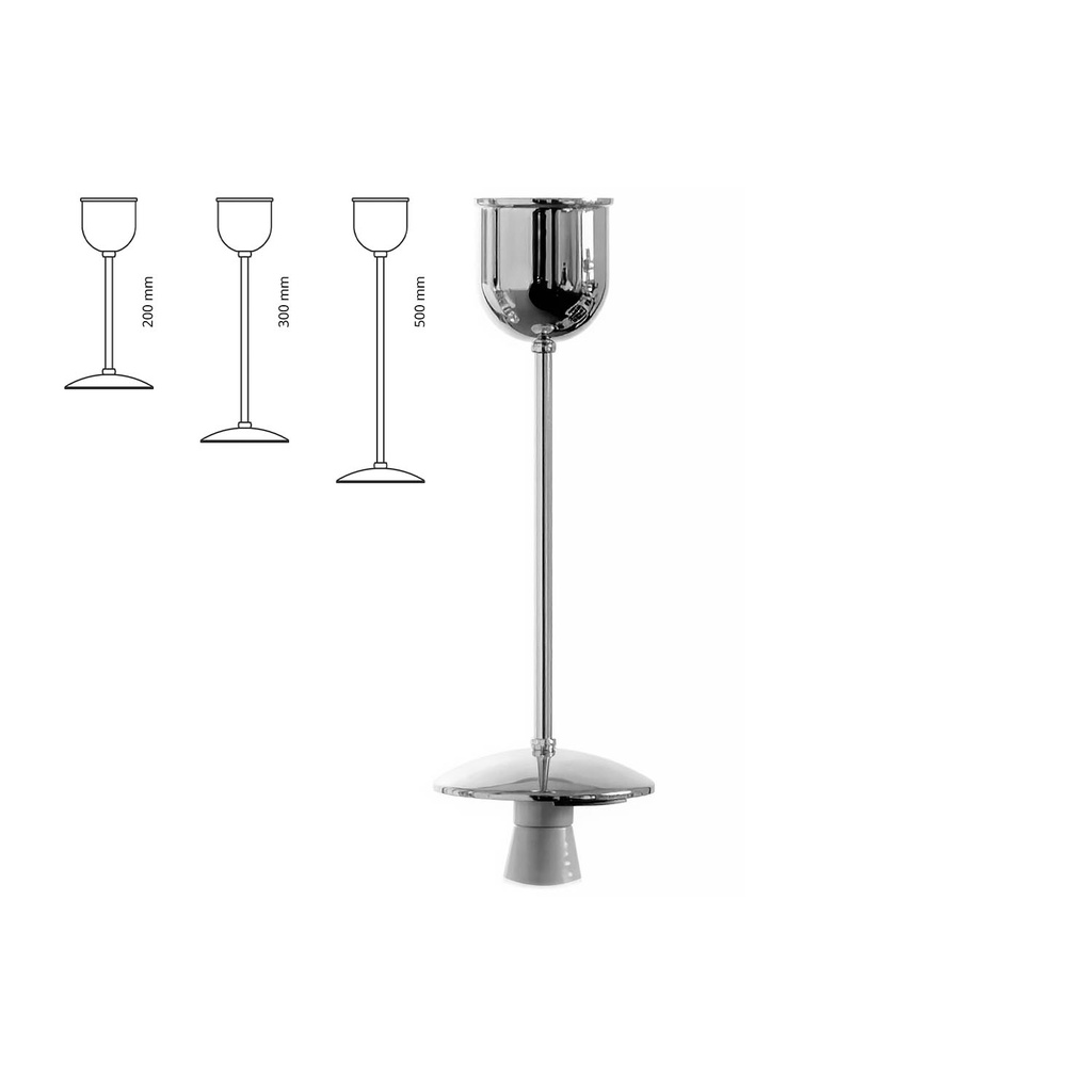 Lamplab valaisinrunko 50 cm, niklattu messinki