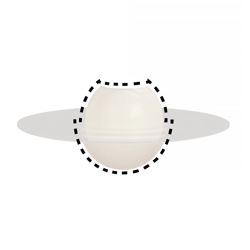 Saturnus valaisimen lasikupu Lamplab Ø240 mm