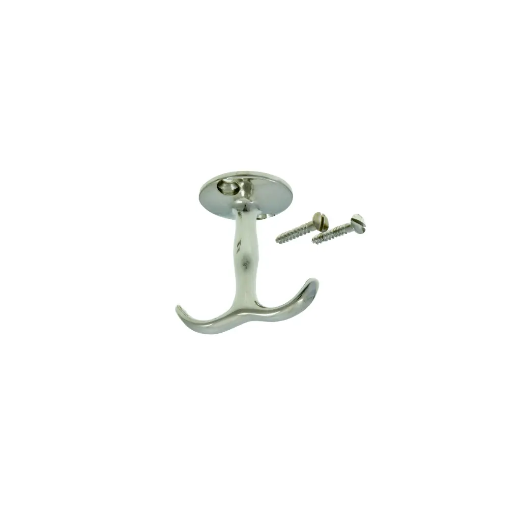 Ankkurikoukku, niklattu messinki, 55 x 52 mm