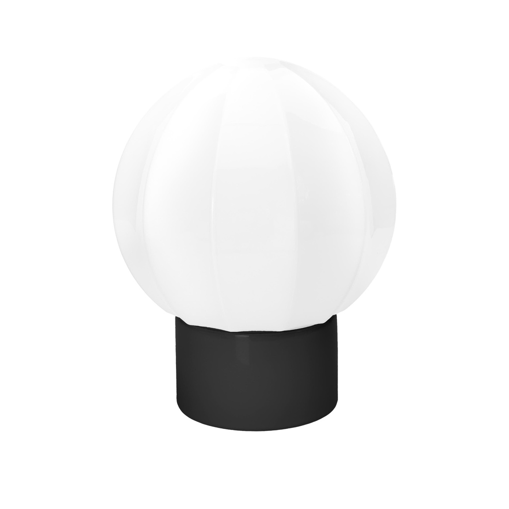 Sateenvarjo posliinivalaisin opaali musta Ø150 mm E27 IP54