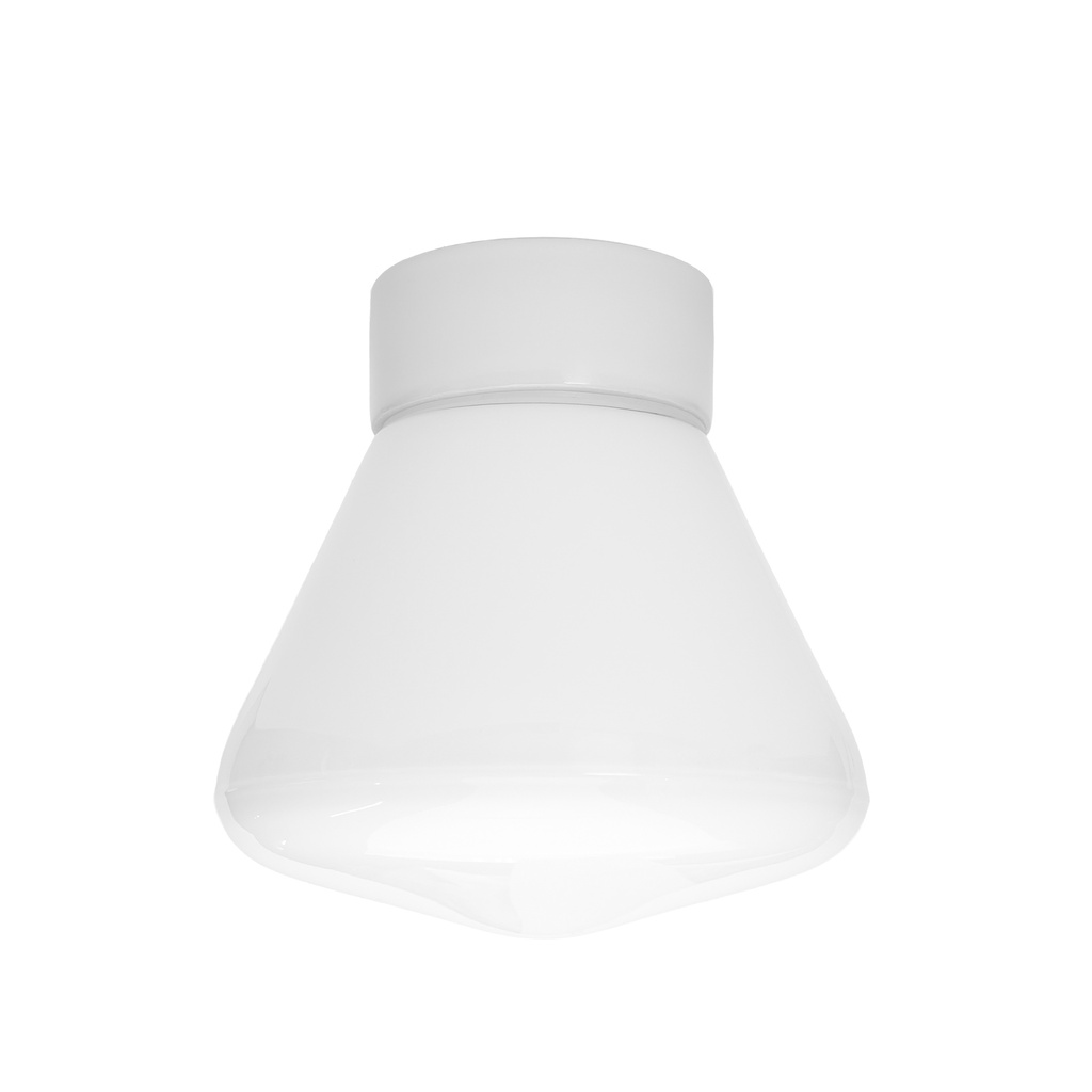 Leija posliinivalaisin Ø180mm, IP20, E27, opaali lasi, valkoinen posliinikanta.