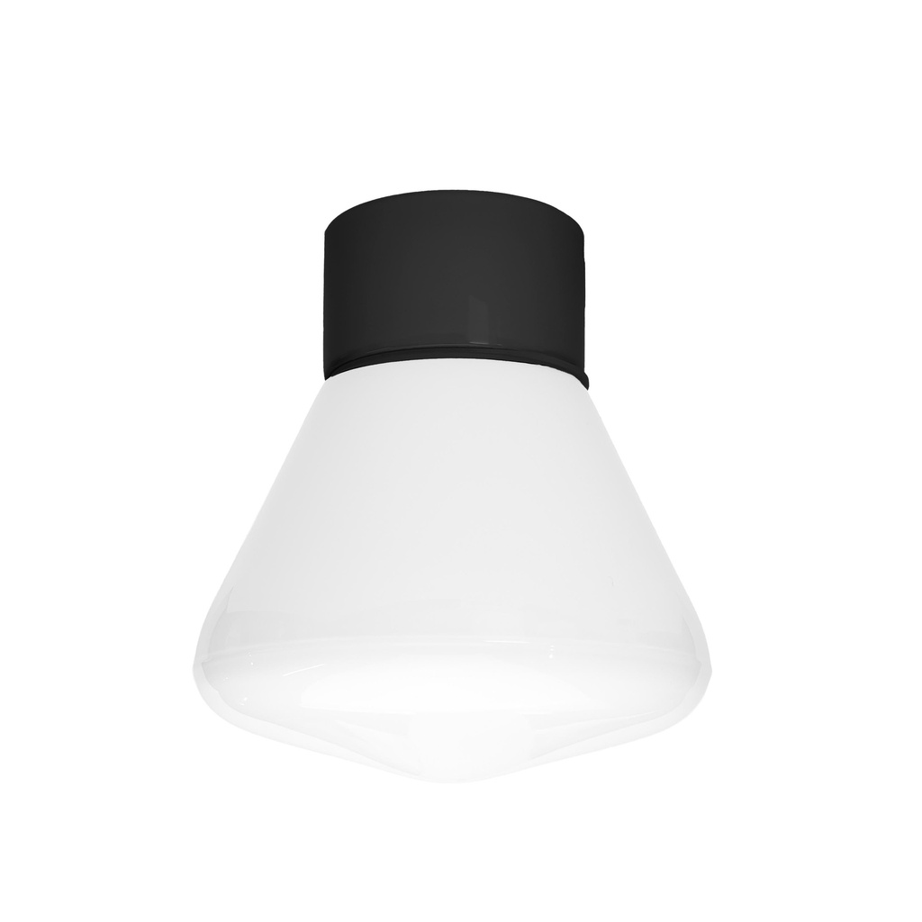 Leija posliinivalaisin opaali musta Ø180 mm E27 IP54