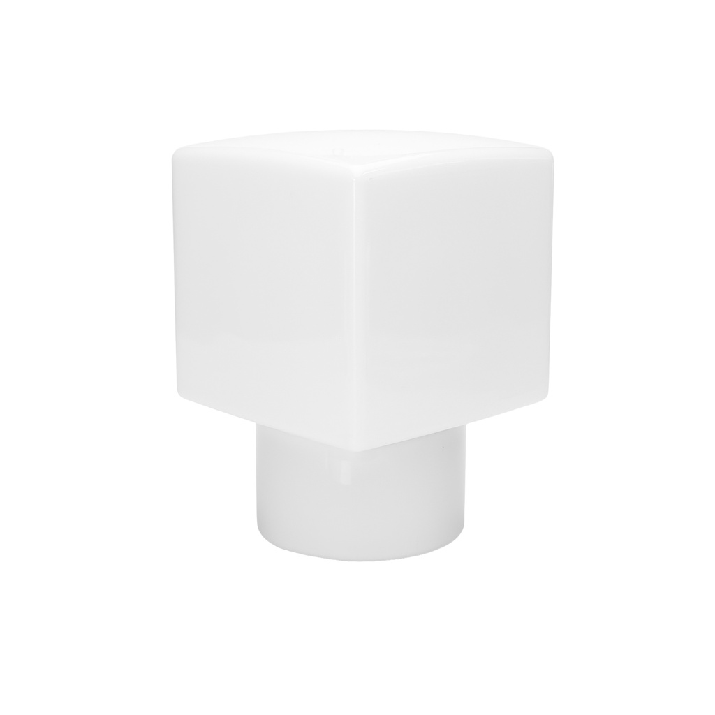 Neliö posliinivalaisin opaali valkoinen 125 mm E27 IP54