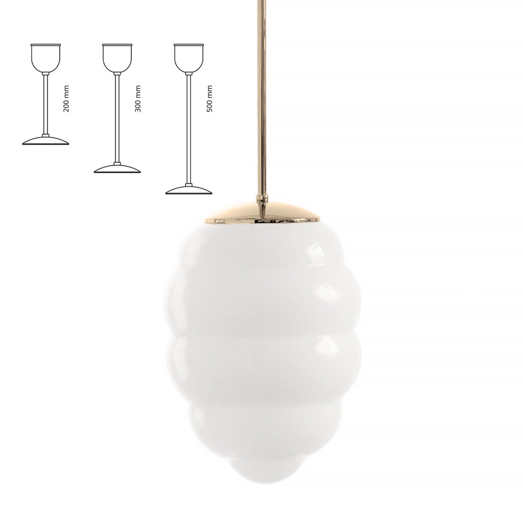 Bee kattovalaisin opaali 840mm messinki Ø240 mm E27 IP20