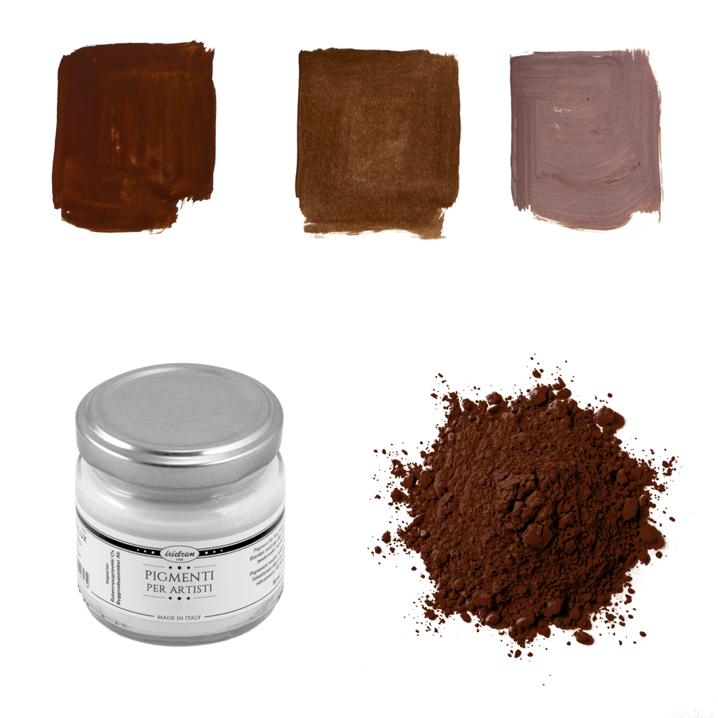 Poltettu sienna 80 ml, puolipeittävä pigmentti.