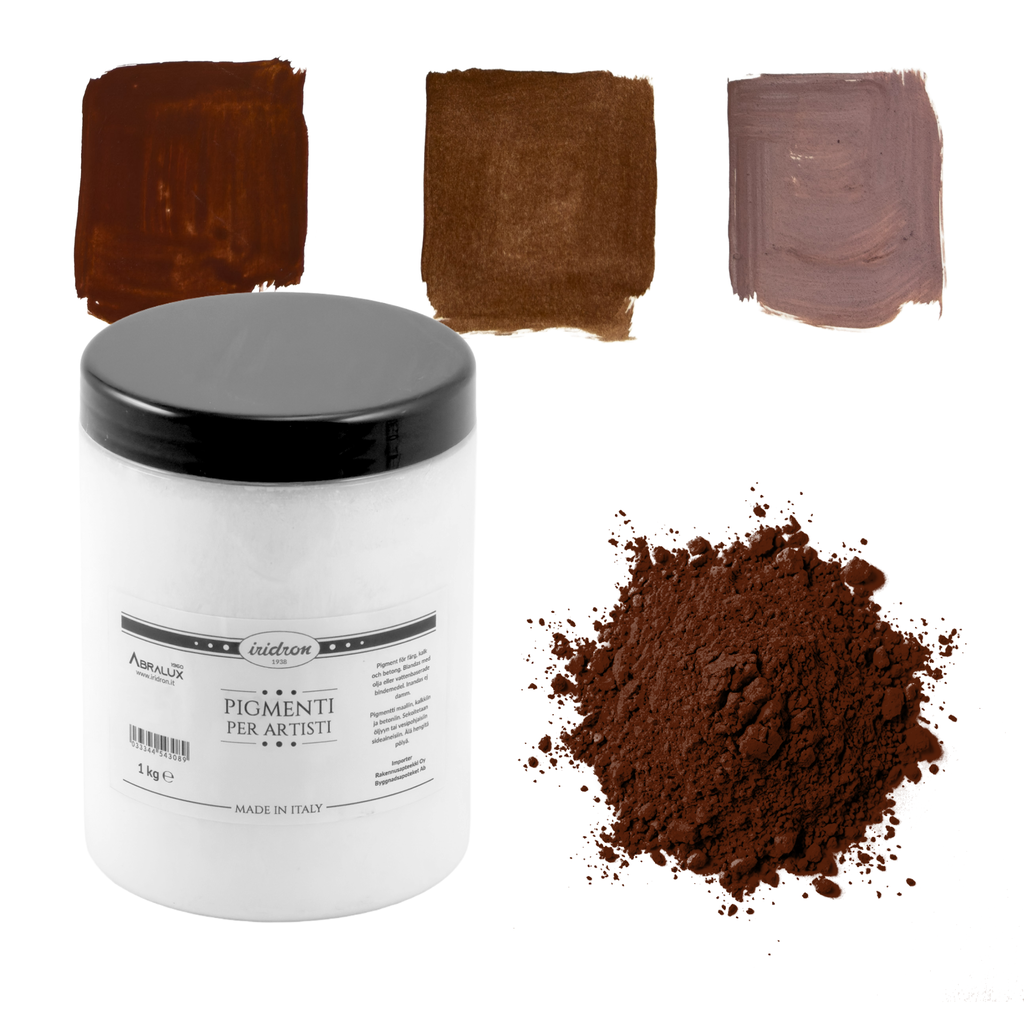Poltettu sienna 1 kg, puolipeittävä pigmentti.