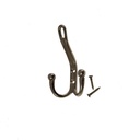 Hattukoukku tuplakoukuilla, mustapatinoitu messinki.