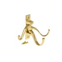 Kolmihaarainen kääntökoukku, messinki.