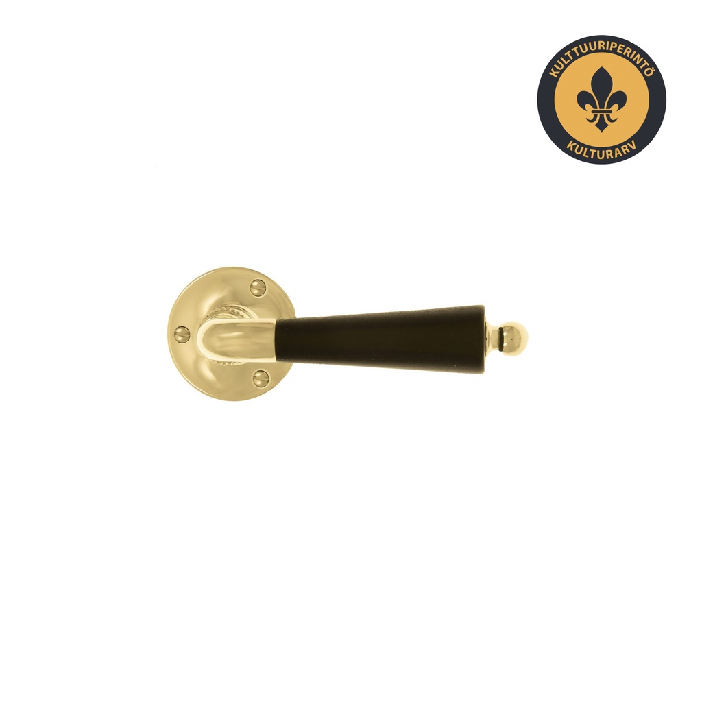 Ovenpainike, Kellokoski 19A, vanhaan oveen, messinki