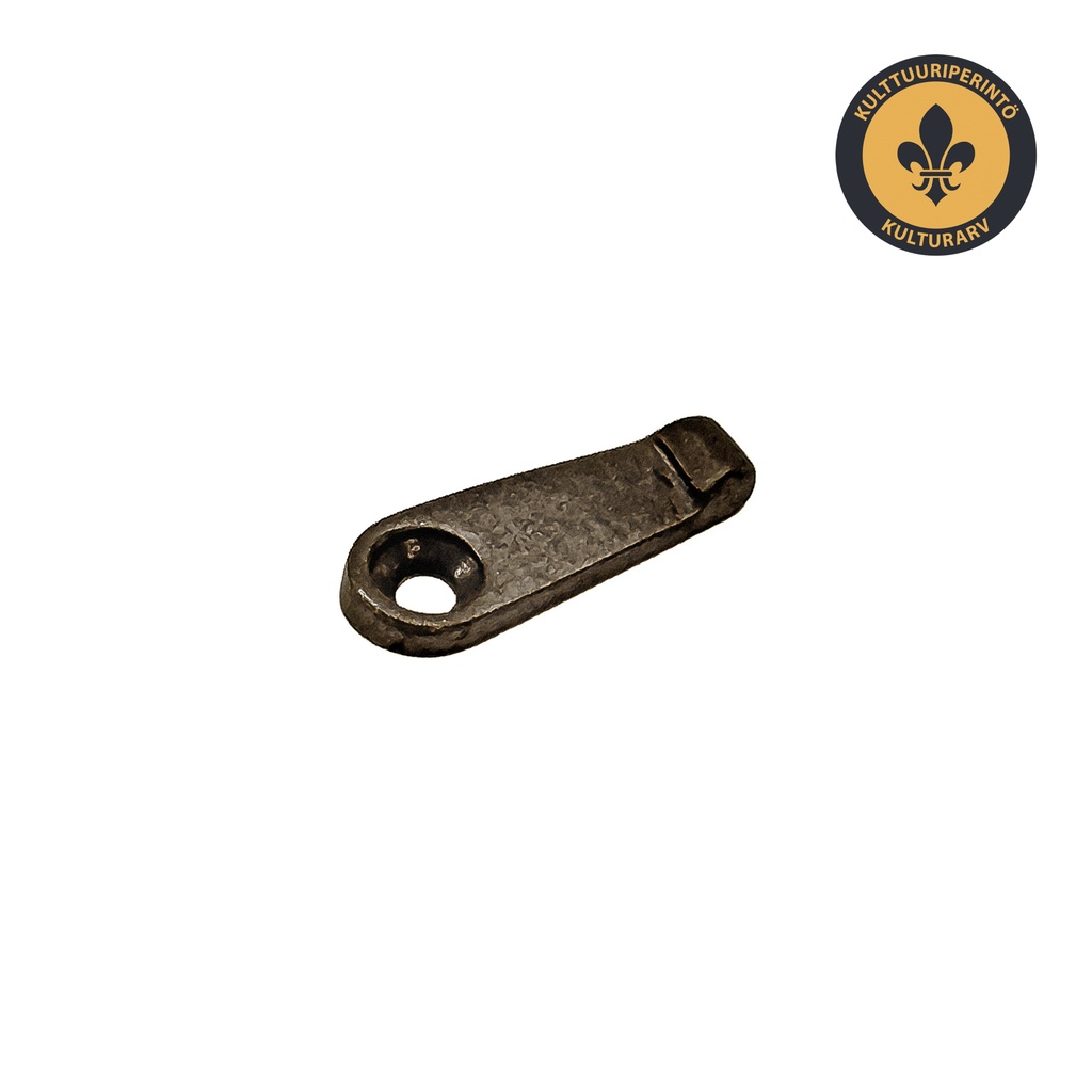 Ikkunasalpa yksinkertainen malli, Kellokoski. Mustapatinoitu messinki.