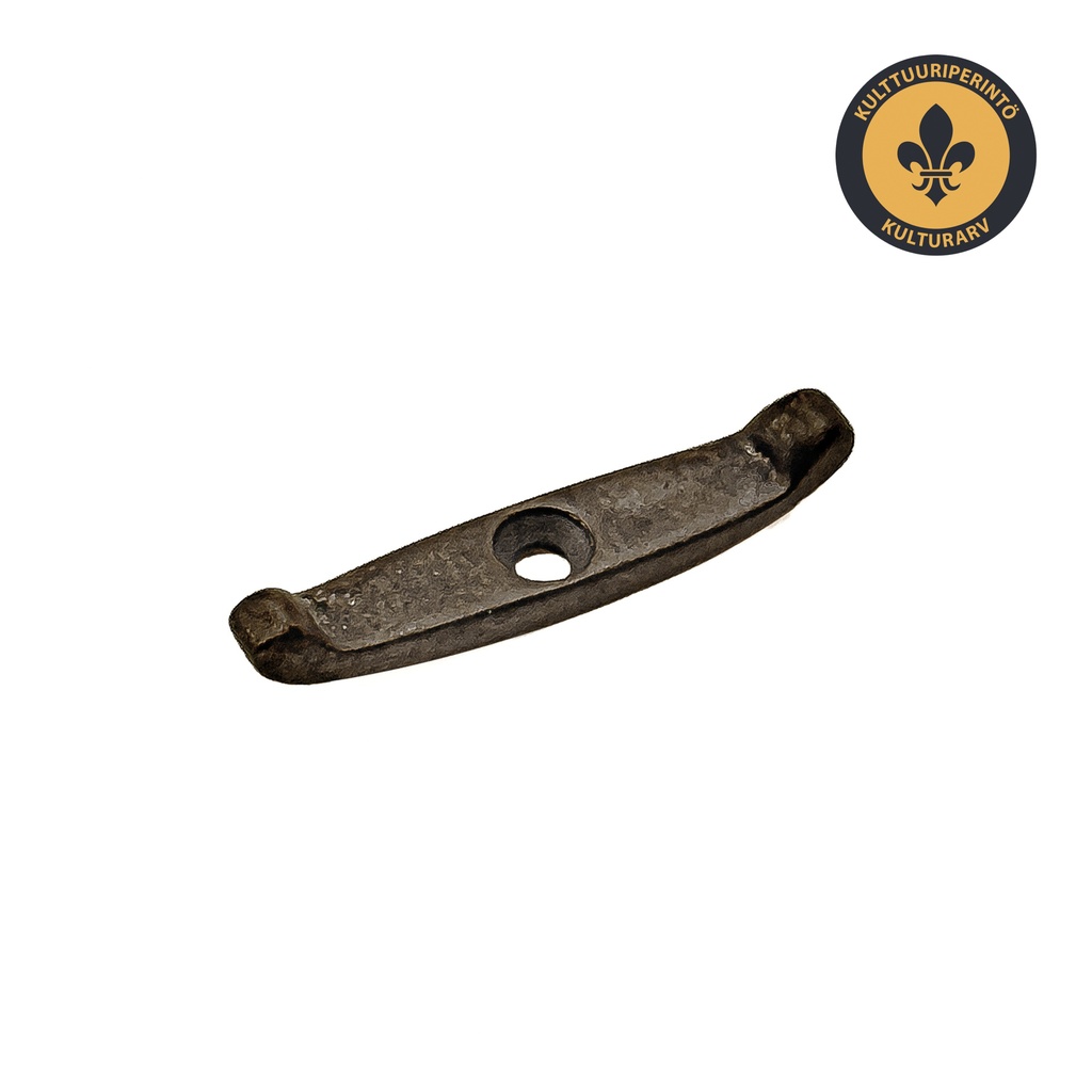 Ikkunasalpa tupla malli, Kellokoski. Mustapatinoitu messinki.