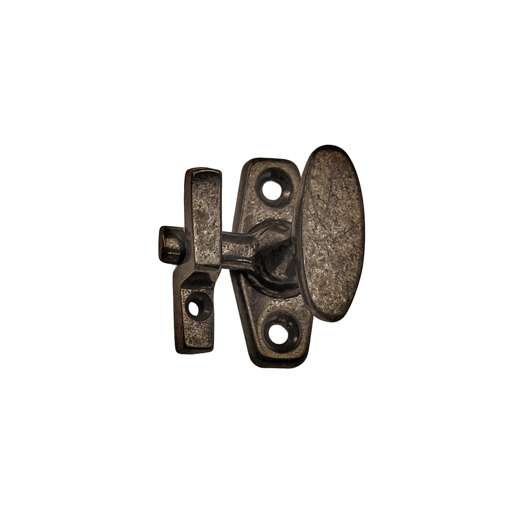 Ikkunasuljin Kellokoski, yksinkertainen mustapatinoitu messinki