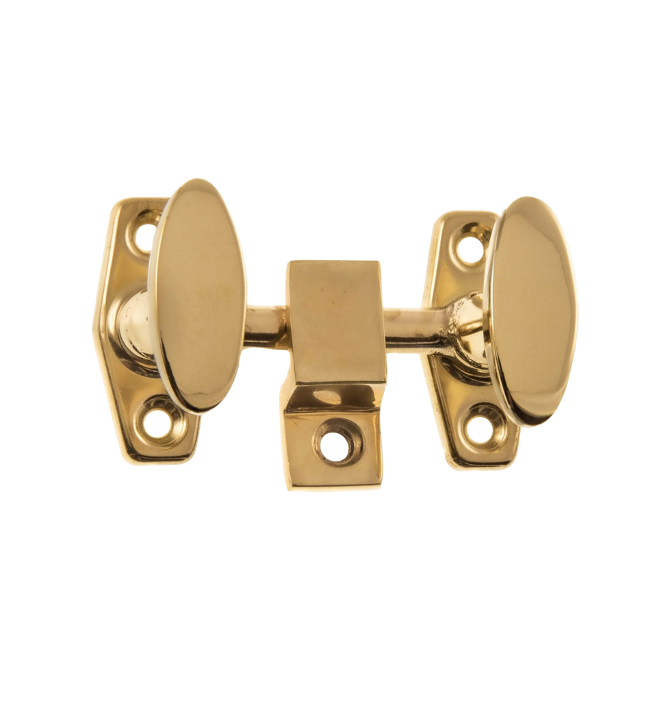 Ikkunasuljin Kellokoski, tuplamalli. Messinki.