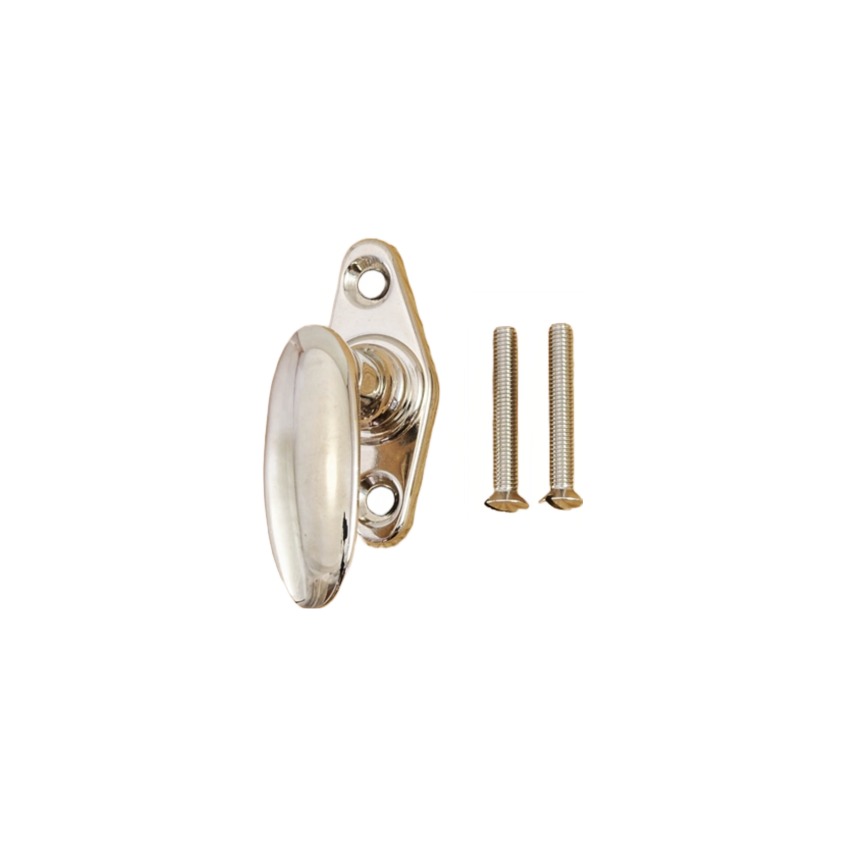 Ikkunalukon ikkunasuljin, malli Huvilakatu Helsinki. Niklattu messinki.