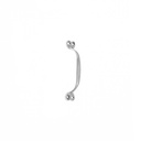 Koiranluukahva pieni, niklattu messinki.