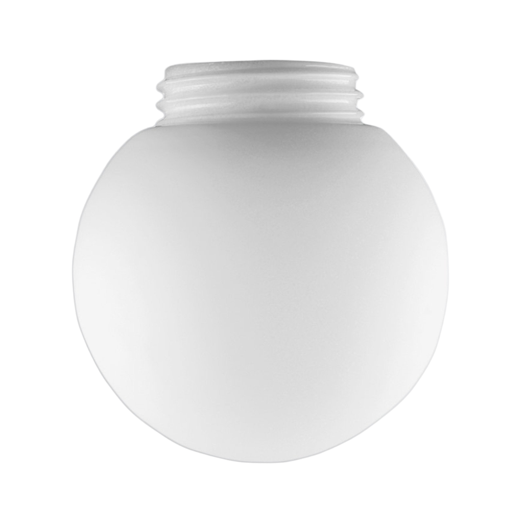 Kupu glob kiiltävä opaalilasi, kierre 123,5 mm Ø 200 mm korkeus 169 mm