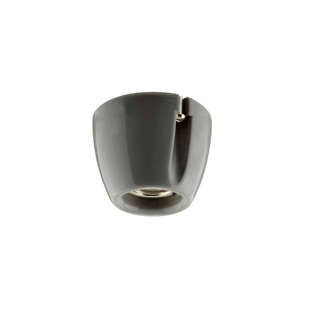 Lampunpidike Basic IP20 Suora E27 Harmaa Posliini