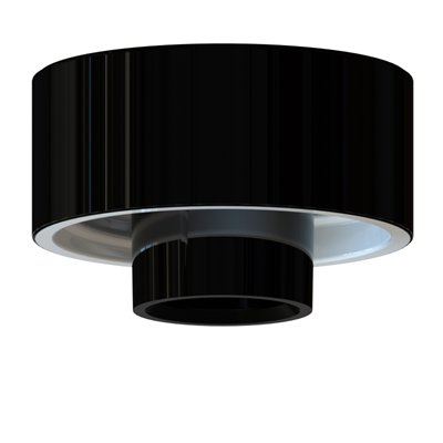 Posliinikanta Musta Suora IP20 E27 84,5mm Kierre