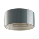 Lampunkanta,  kierre 99 mm harmaa IP44 suora.  Kytketään takaa (ei pinta). Toimitetaan ilman LED-moduulia, max 8W