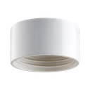 Lampunkanta,  kierre 84,5 mm valkoinen IP44 suora.  Kytketään takaa (ei pinta). Toimitetaan ilman LED-moduulia, max 8W