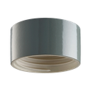 Lampunkanta,  kierre 84,5 mm harmaa IP44 suora.  Kytketään takaa (ei pinta). Toimitetaan ilman LED-moduulia, max 8W