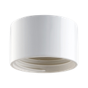 Lampunkanta,  kierre 84,5 mm valkoinen IP54 suora.  Kytketään takaa (ei pinta). Toimitetaan ilman LED-moduulia, max 8W
